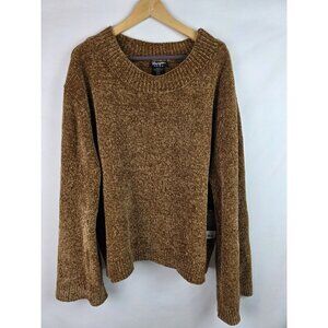 Wrangler Retro Womens Sweater Size XXL Brown Oversized Cropped Flared Sleeves